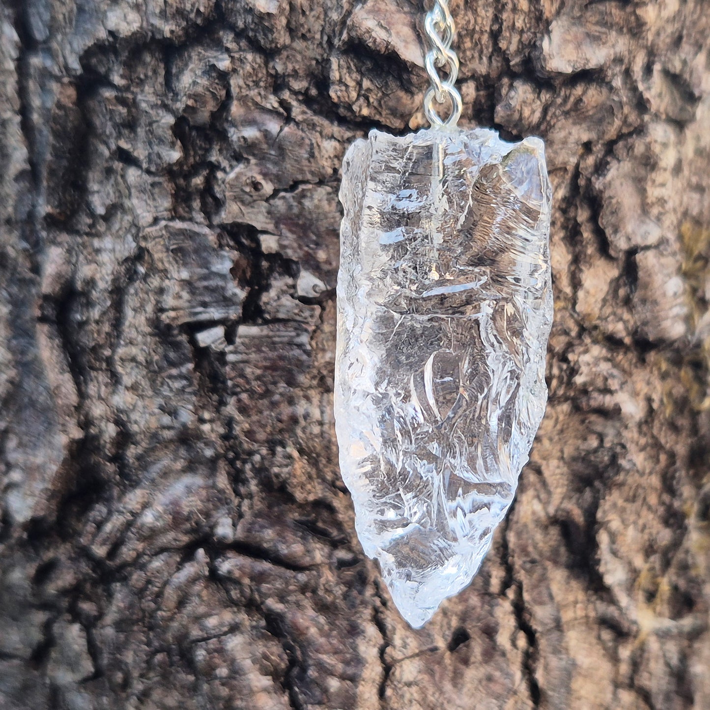 Rock Quartz Crystal Pendulum - Tool for Dowsing & Intuition