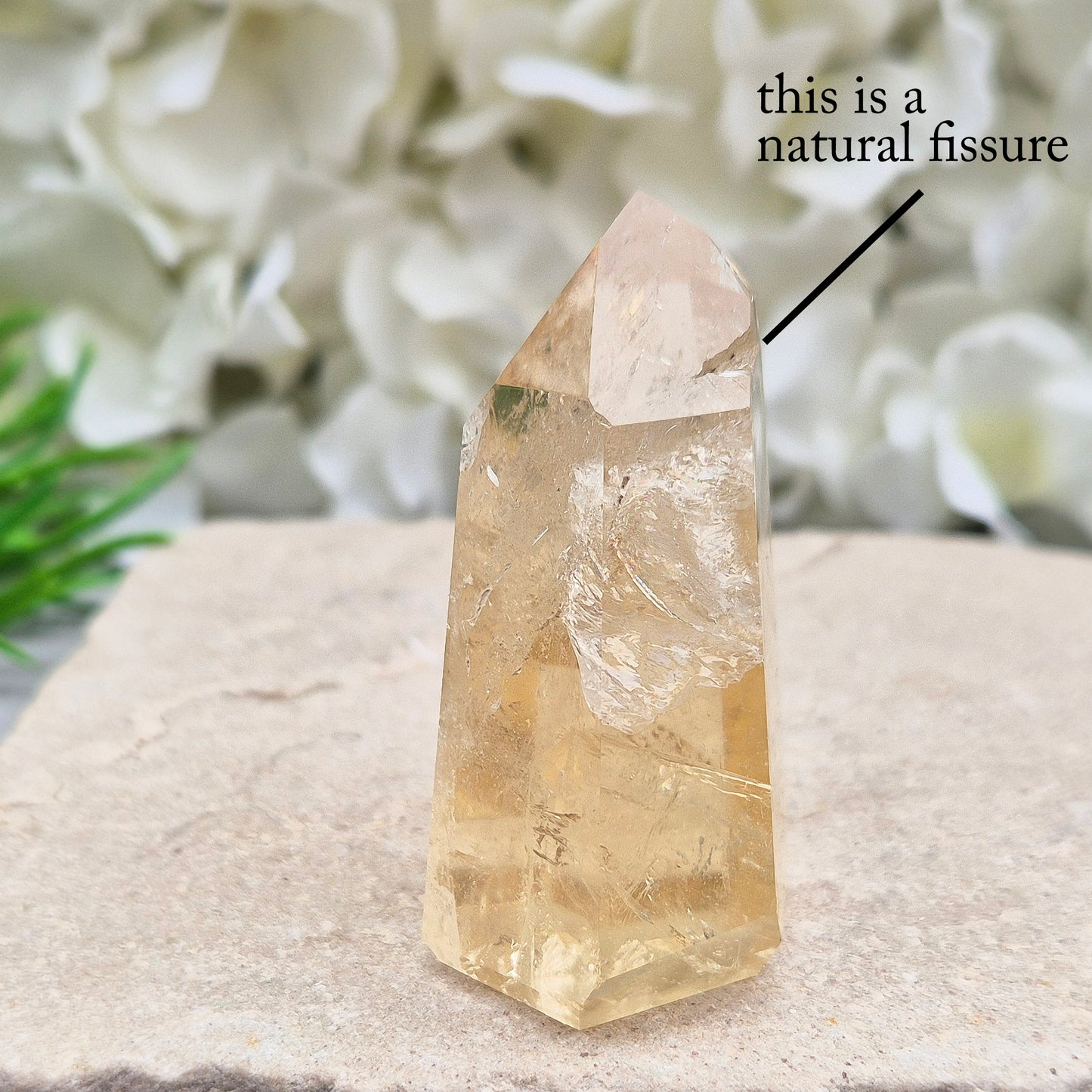 Citrine Crystal Point – Polished Natural Citrine | Perfect Display Piece | Beautiful Gift for Crystal Lovers
