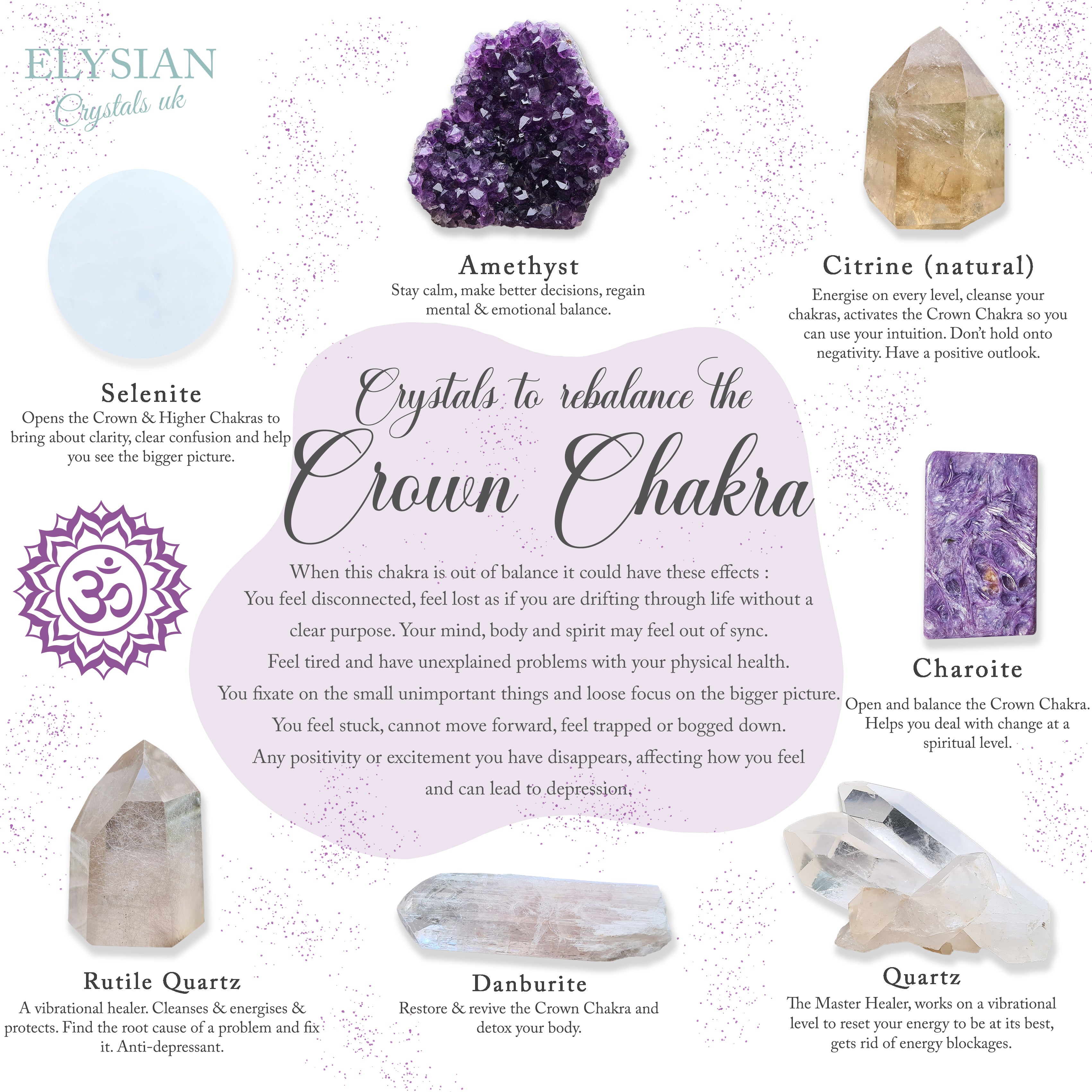 Crystals to Balance Your Crown Chakra | Elysian Crystals – Elysian ...