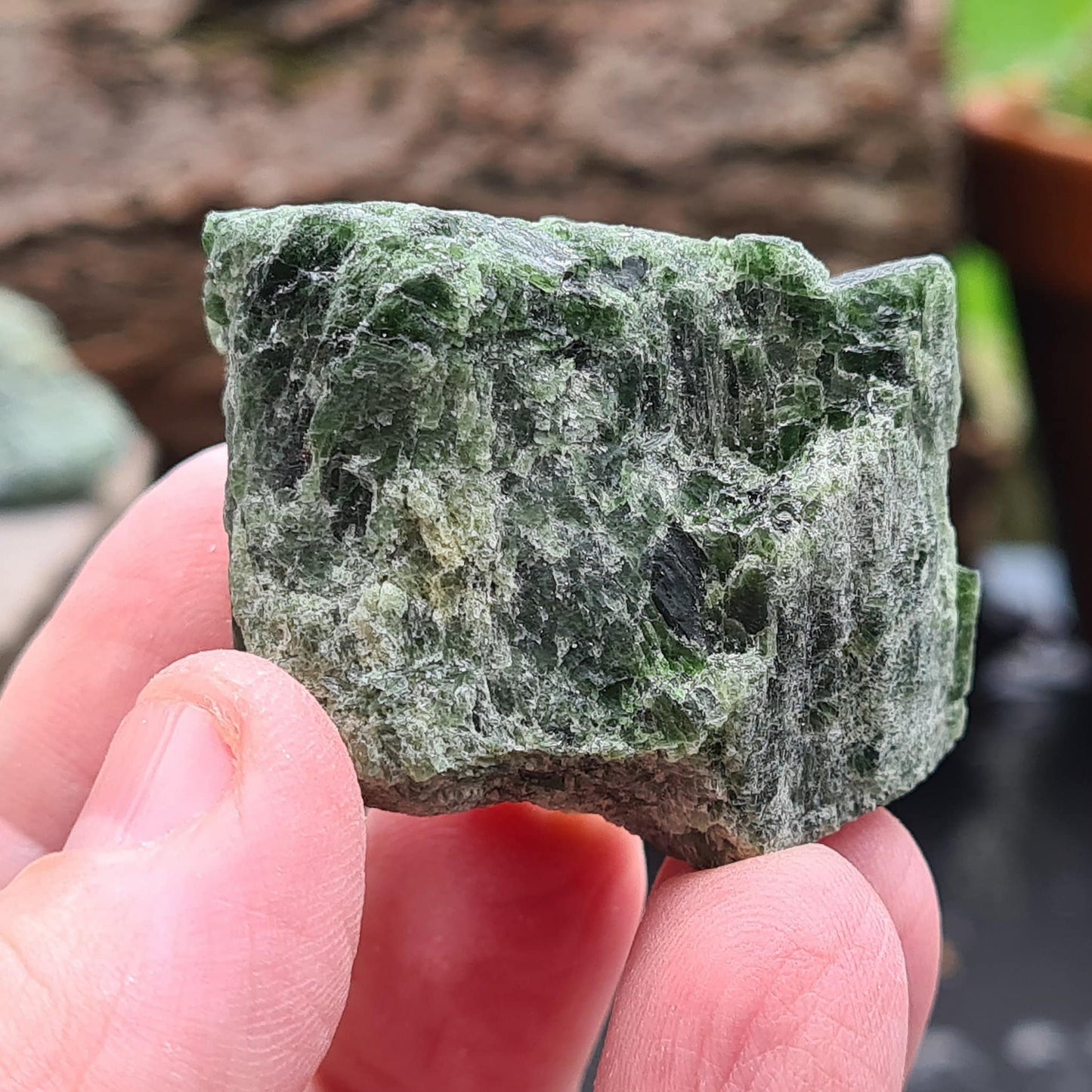 Diopside, natural crystal | Represents emotional support and grounding