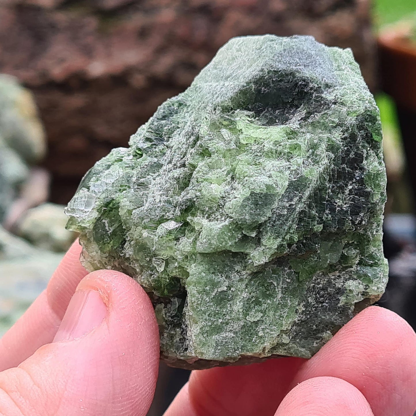 Diopside, natural crystal | Represents emotional support and grounding