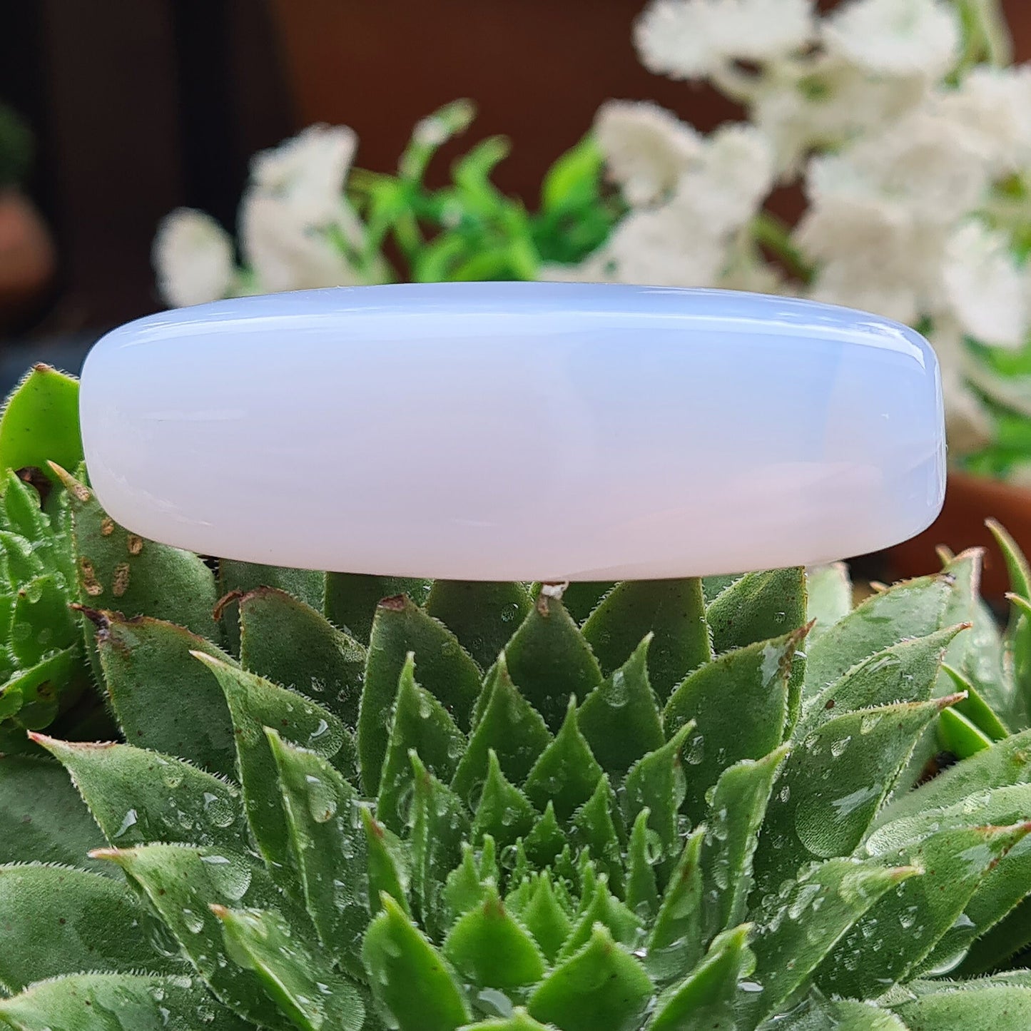Blue Chalcedony Crystal, Polished, Mexico | Carry with you | Set in jewellery | Gift to Others