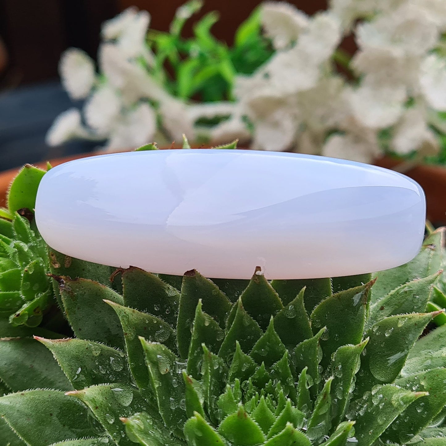 Blue Chalcedony Crystal, Polished, Mexico | Carry with you | Set in jewellery | Gift to Others
