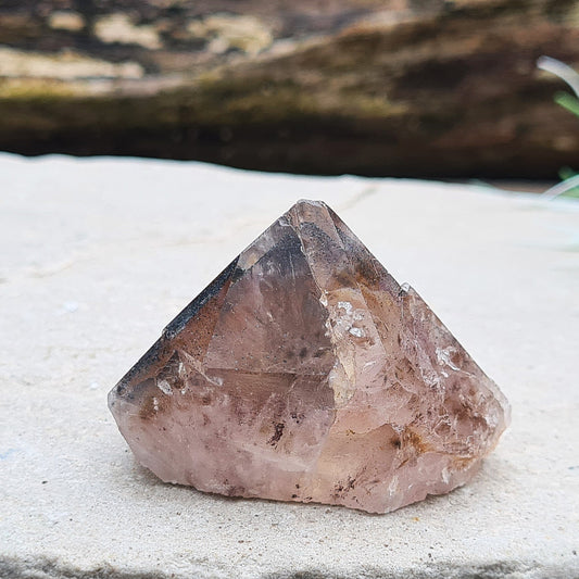 Amethyst and Citrine with Hematite inclusions, natural point, from the Sichuan Province, China. 