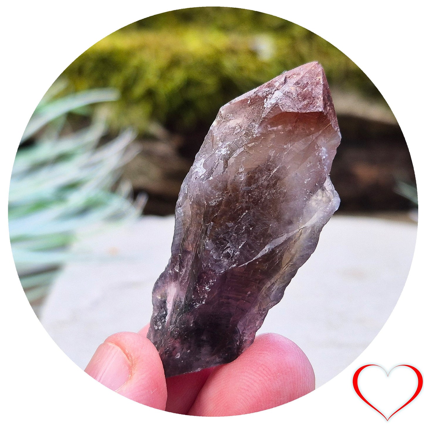 Red Capped Amethyst Crystal, Auralite