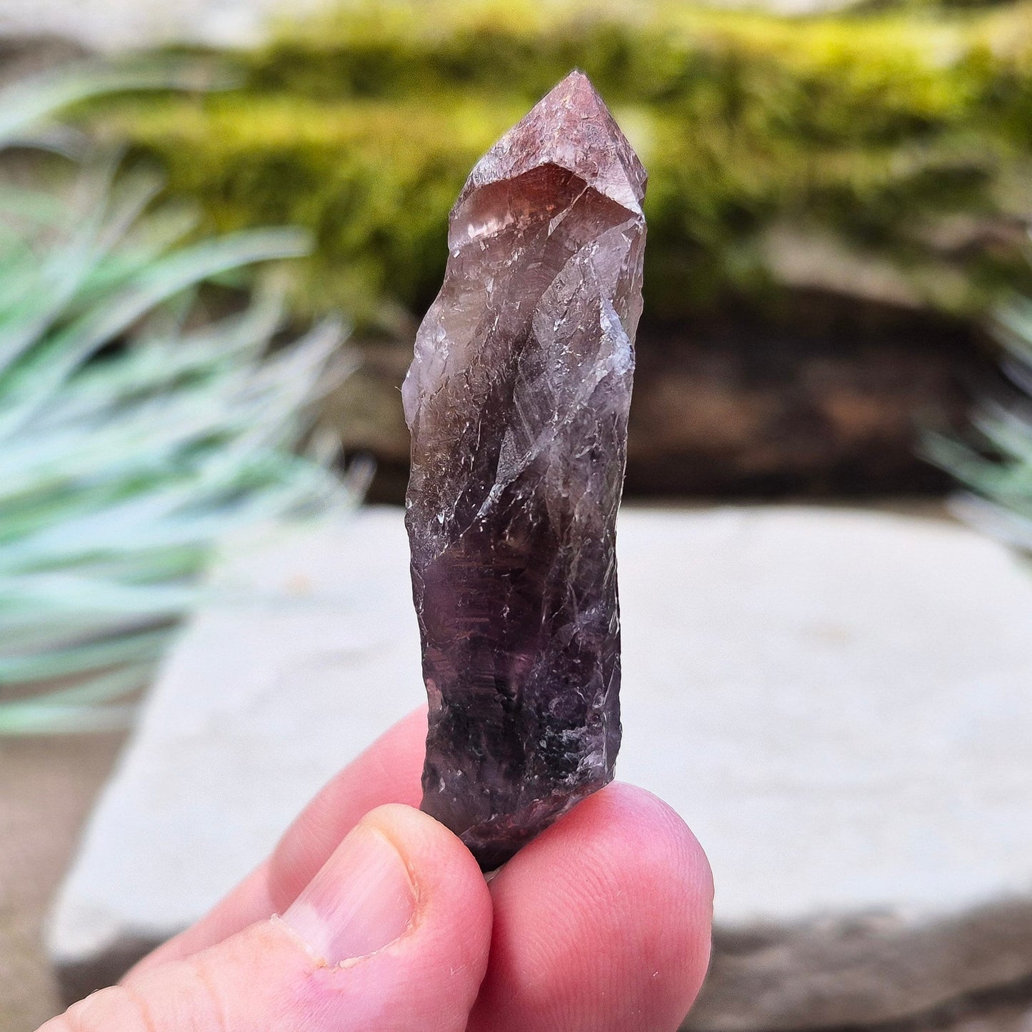 Red Capped Amethyst Crystal, Auralite