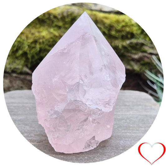 Rose Quartz Standing Point, Crystal