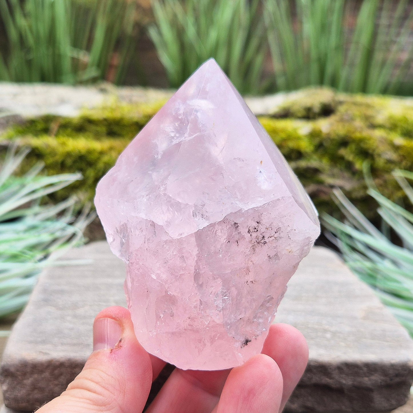 Rose Quartz Standing Point, Crystal