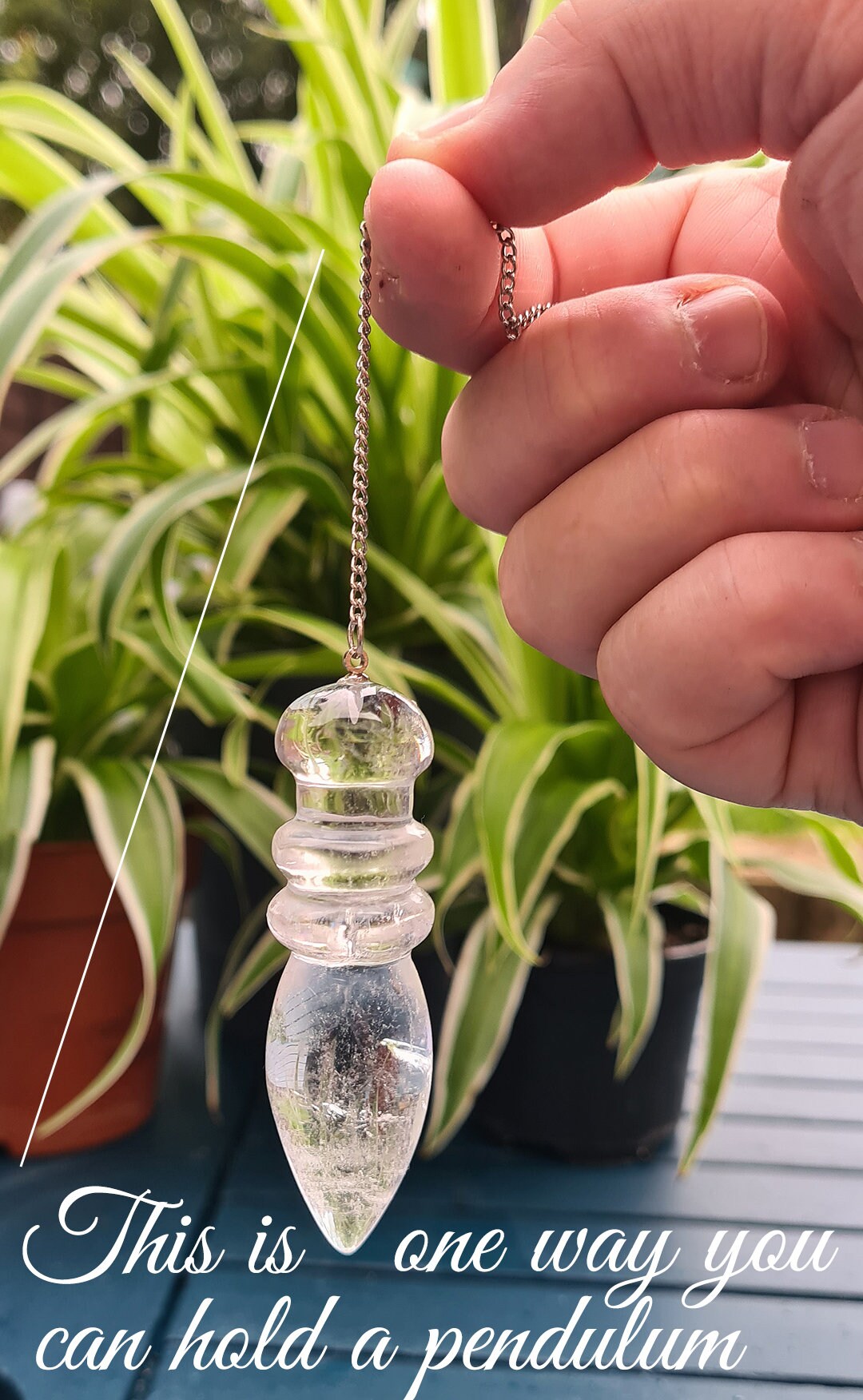 Blue Lace Agate Crystal Dowser, Crystal Pendulum