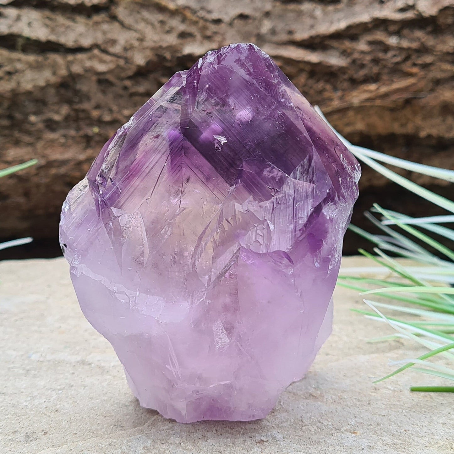 Amethyst standing point from Brazil. This is a great crystal with lovely purple colouring.