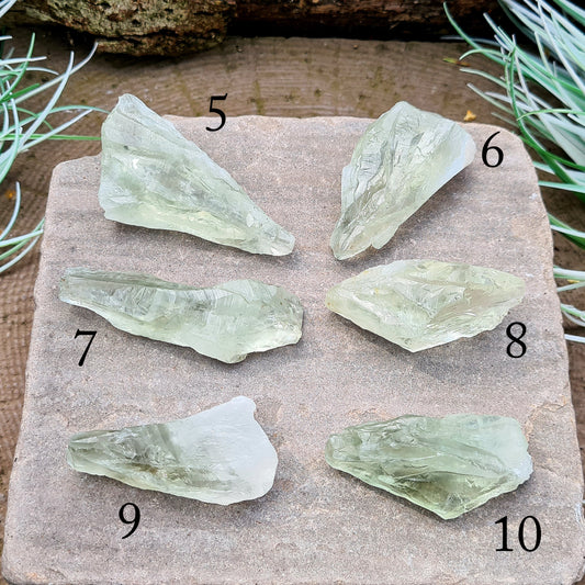 Prasiolite Crystal, Green Quartz, raw pieces, choose the one you want, 8-10