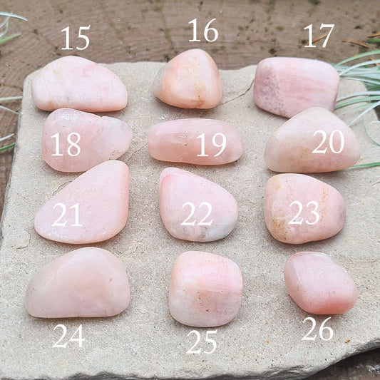 Petalite (Pink) Crystal Tumble Stones, 15-18