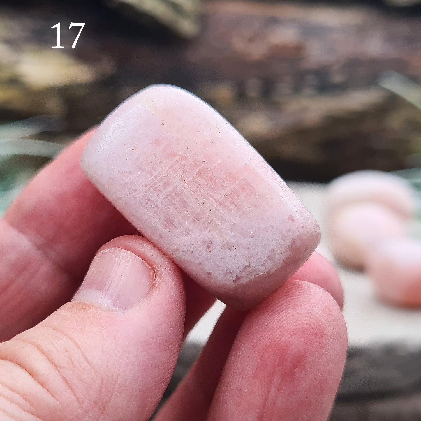 Petalite (Pink) Crystal Tumble Stones, 15-18