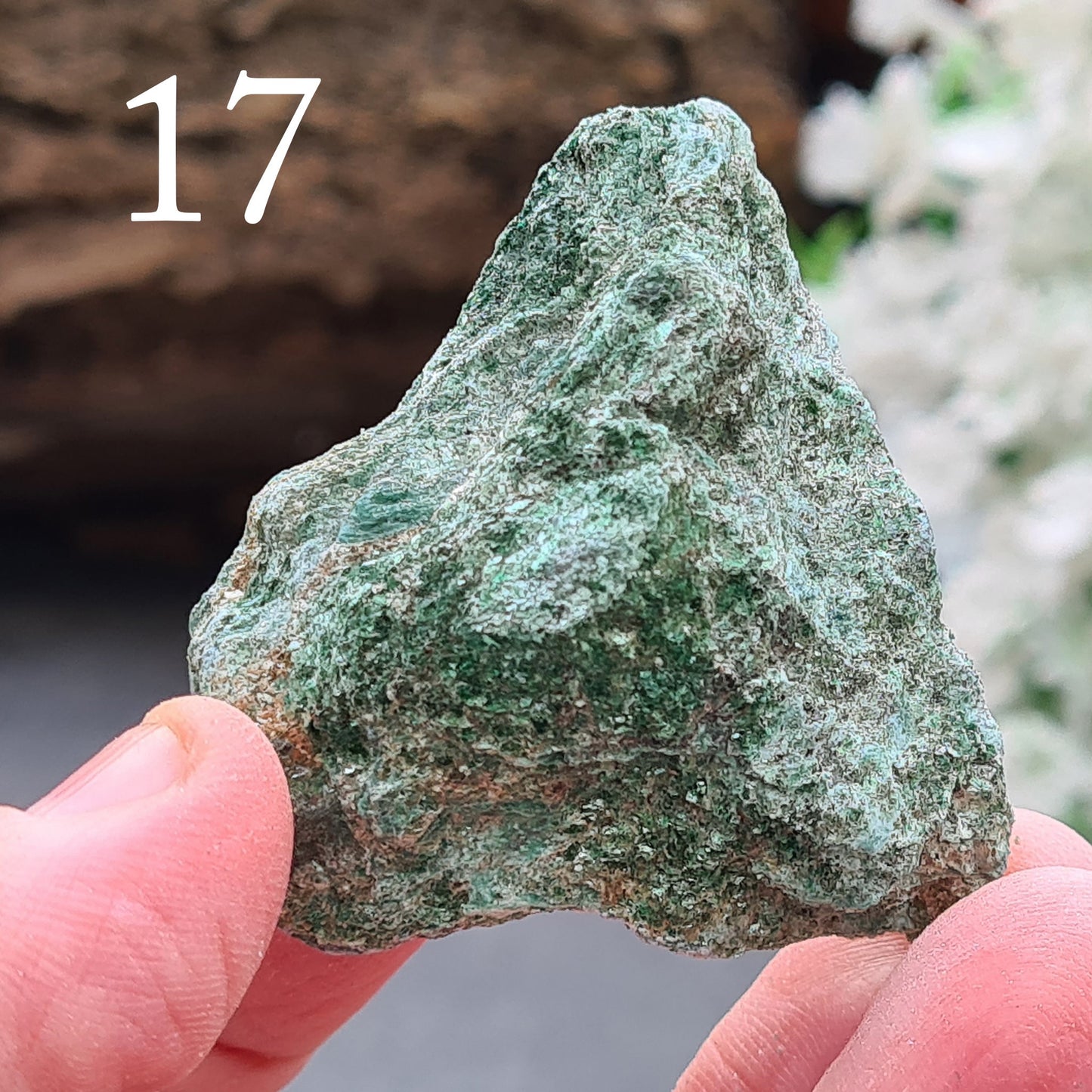 Fuchsite, natural pieces from Brazil. Also known as Green Muscovite. Nice and sparkly green Fuchsite