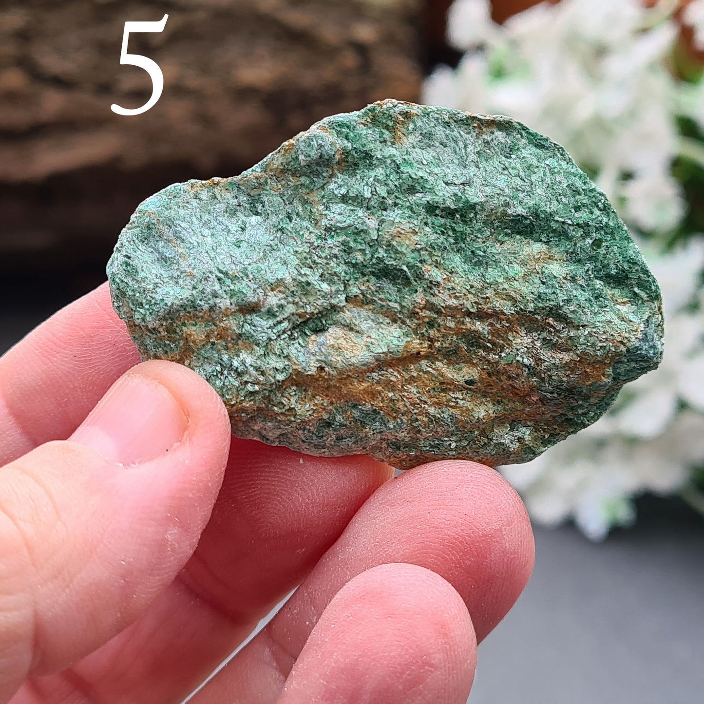 Fuchsite, natural pieces from Brazil. Also known as Green Muscovite. Nice and sparkly green Fuchsite