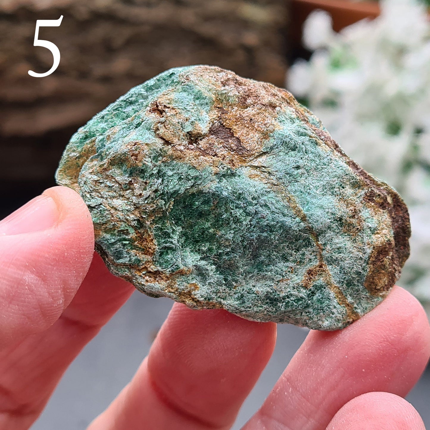 Fuchsite, natural pieces from Brazil. Also known as Green Muscovite. Nice and sparkly green Fuchsite