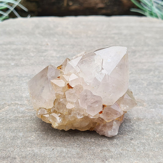 Spirit Quartz Crystal Cluster, also known as Cactus Quartz, from North of Pretoria in the Gauteng province of South Africa. 