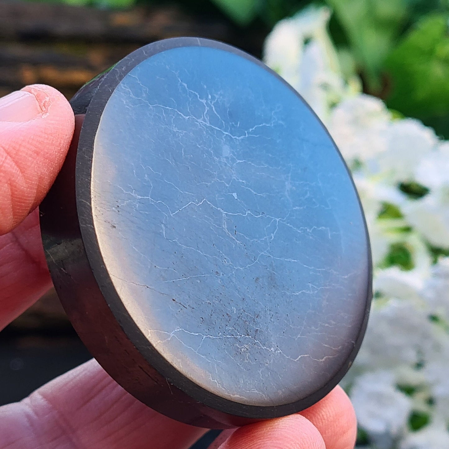 Shungite Crystal Circular Platform, Disc or Plate