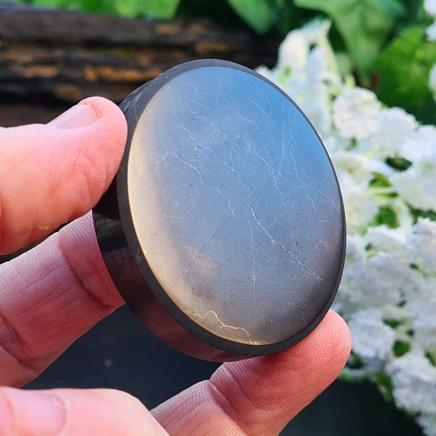 Shungite Crystal Circular Platform, Disc or Plate