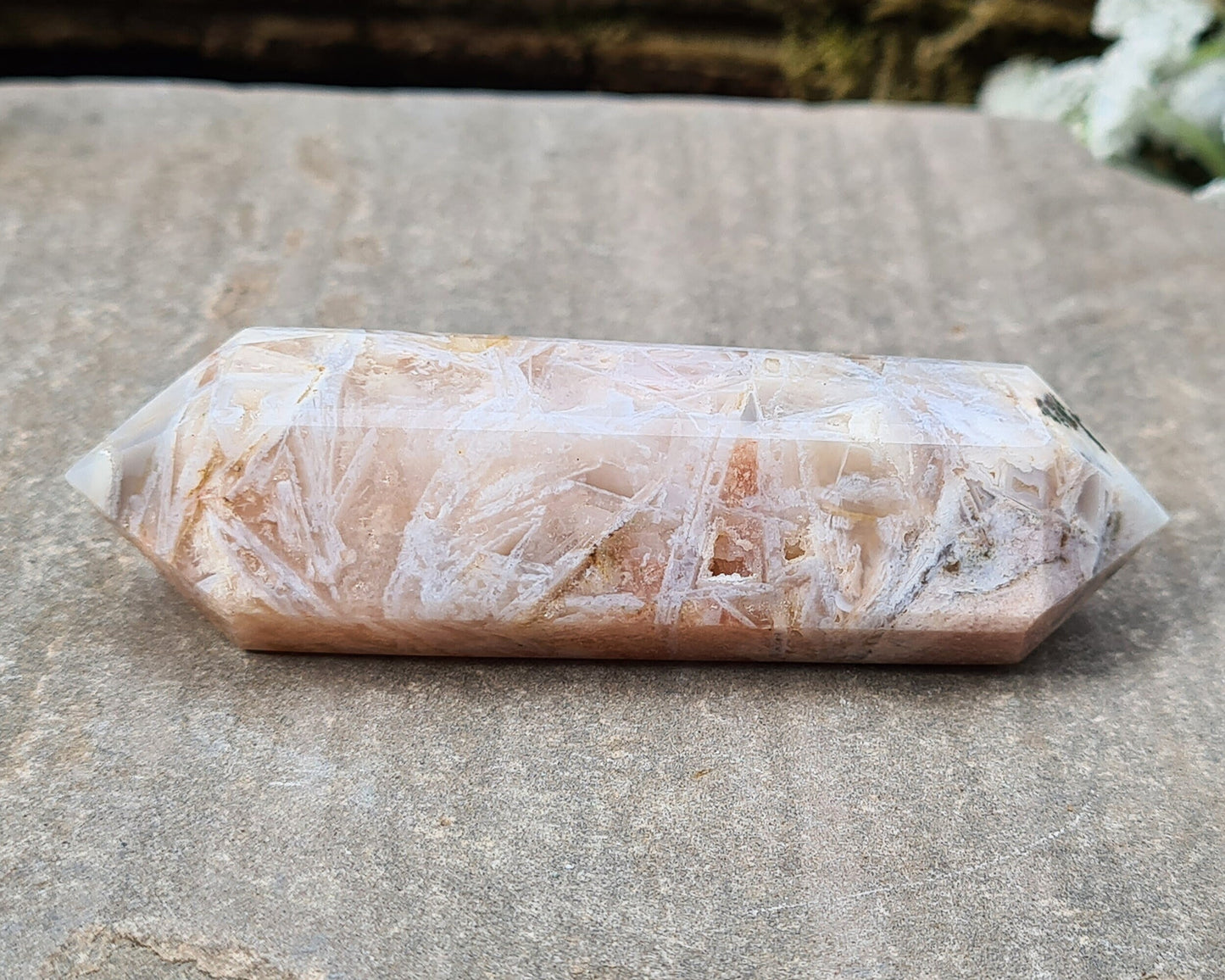 Pink Amethyst Crystal Wand, Double Terminated | Comfort, Intuition, Spiritual Crystal