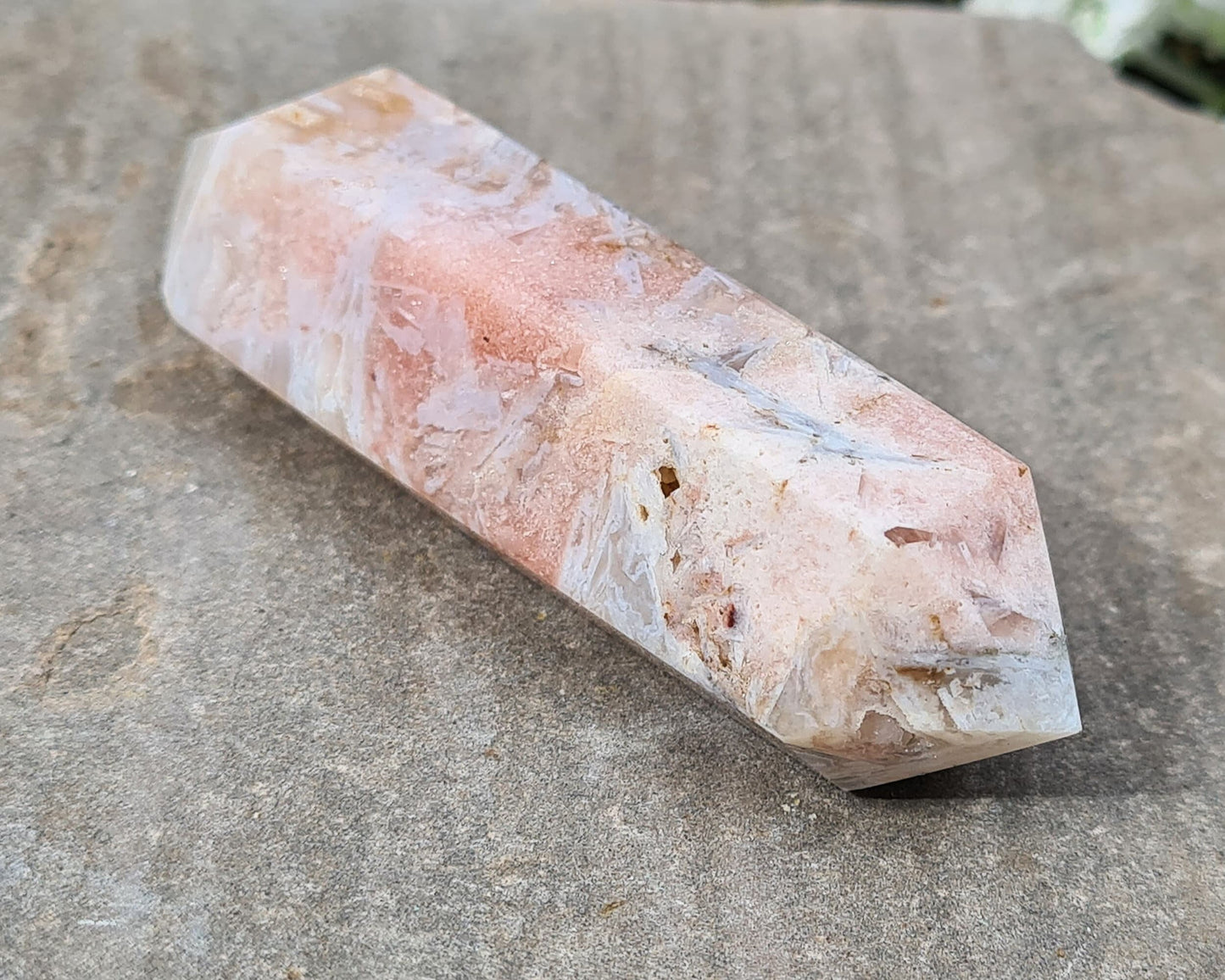 Pink Amethyst Crystal Wand, Double Terminated | Comfort, Intuition, Spiritual Crystal