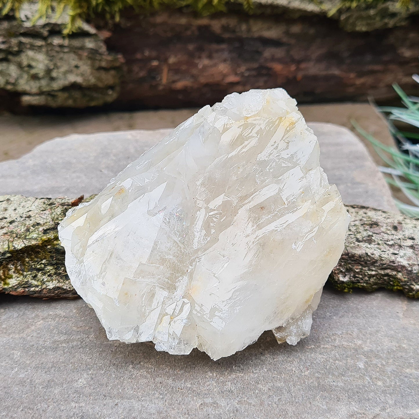 Elestial Quartz Crystal&nbsp;with a sugar coating of small sparking quartz crystals on the top and when you turn it over you can see the shiny elestial formations. 