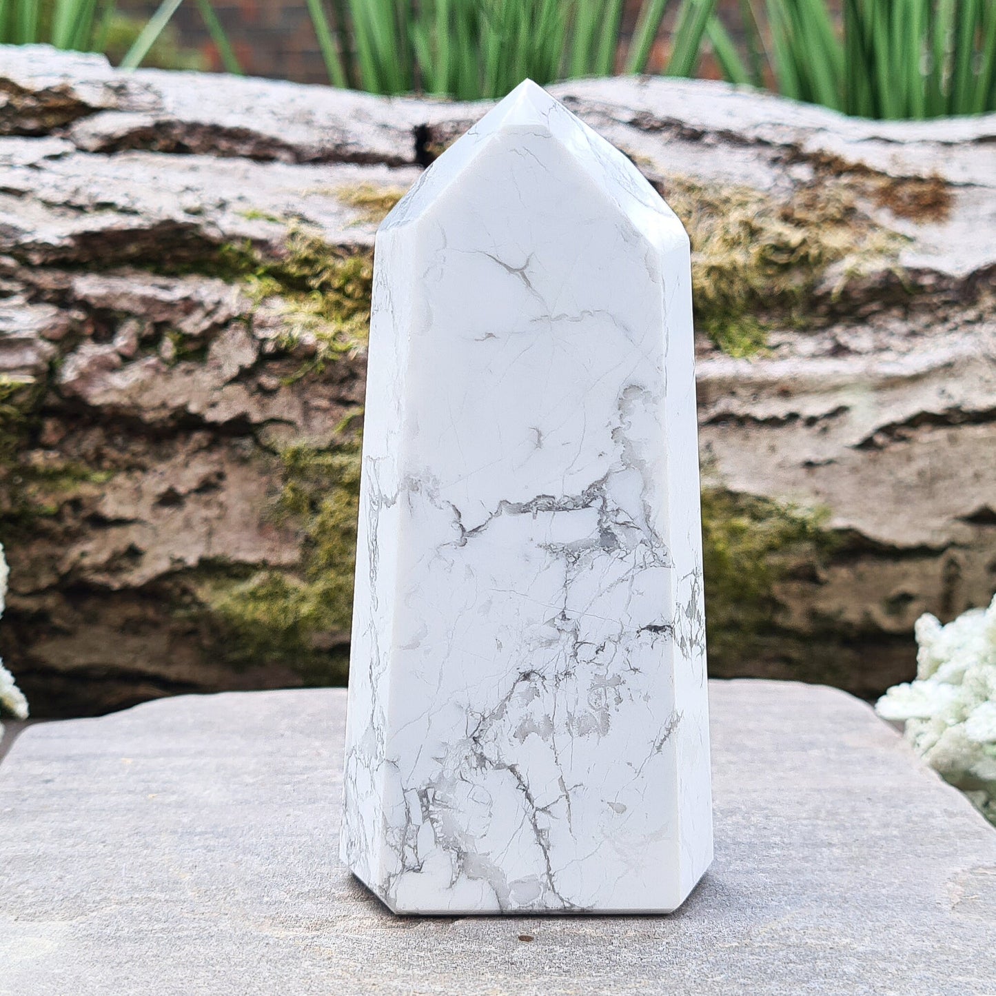 Howlite Point, high grade crystal Tower