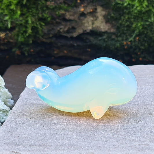 Opalite Crystal Whale. Polished Opalite shaped into a Whale. Really cute and fun.