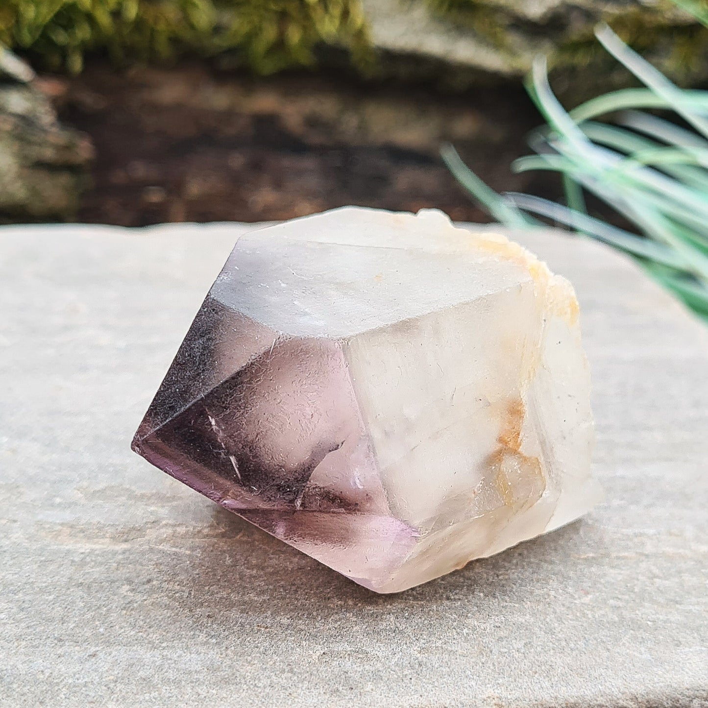 Amethyst and Quartz Self Standing Crystal Point