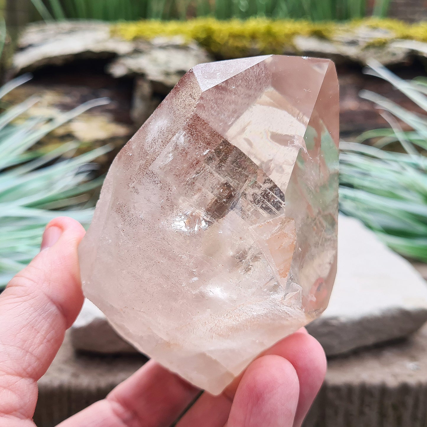 Smoky Quartz Crystal Point with Rainbows