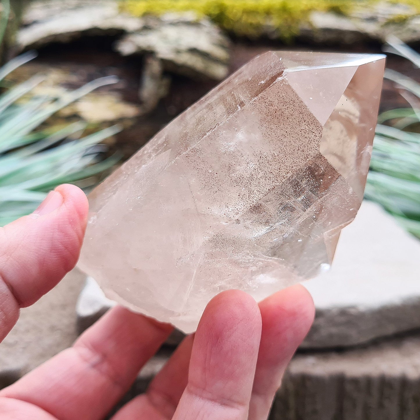 Smoky Quartz Crystal Point with Rainbows