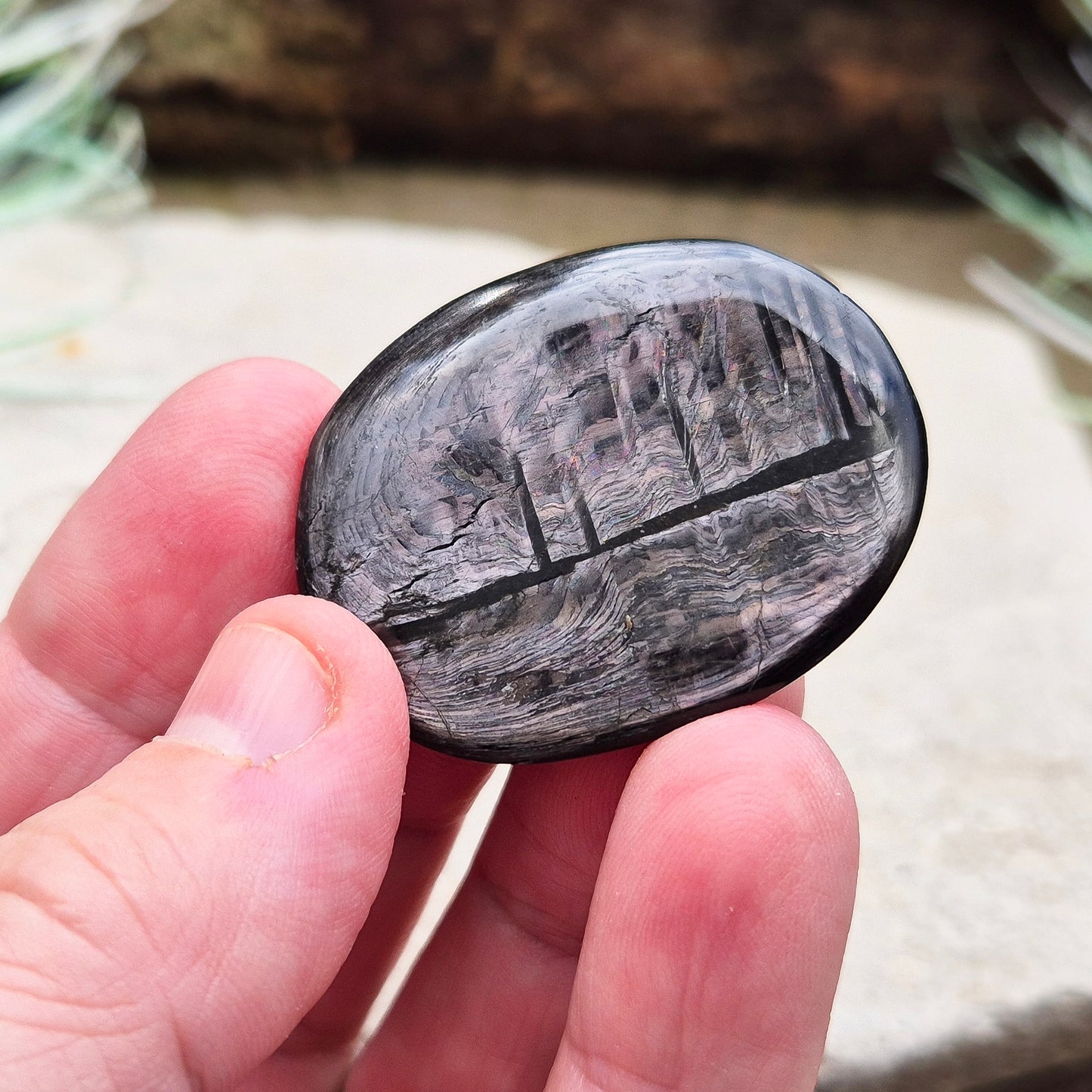 Violet Hypersthene is a rare and beautiful variation of the Hypersthene mineral. Known for its deep, velvety violet hues that shimmer in the light. This stone originates from Quebec's Labrador Trough, also known as the New Quebec Orogen, Canada. 