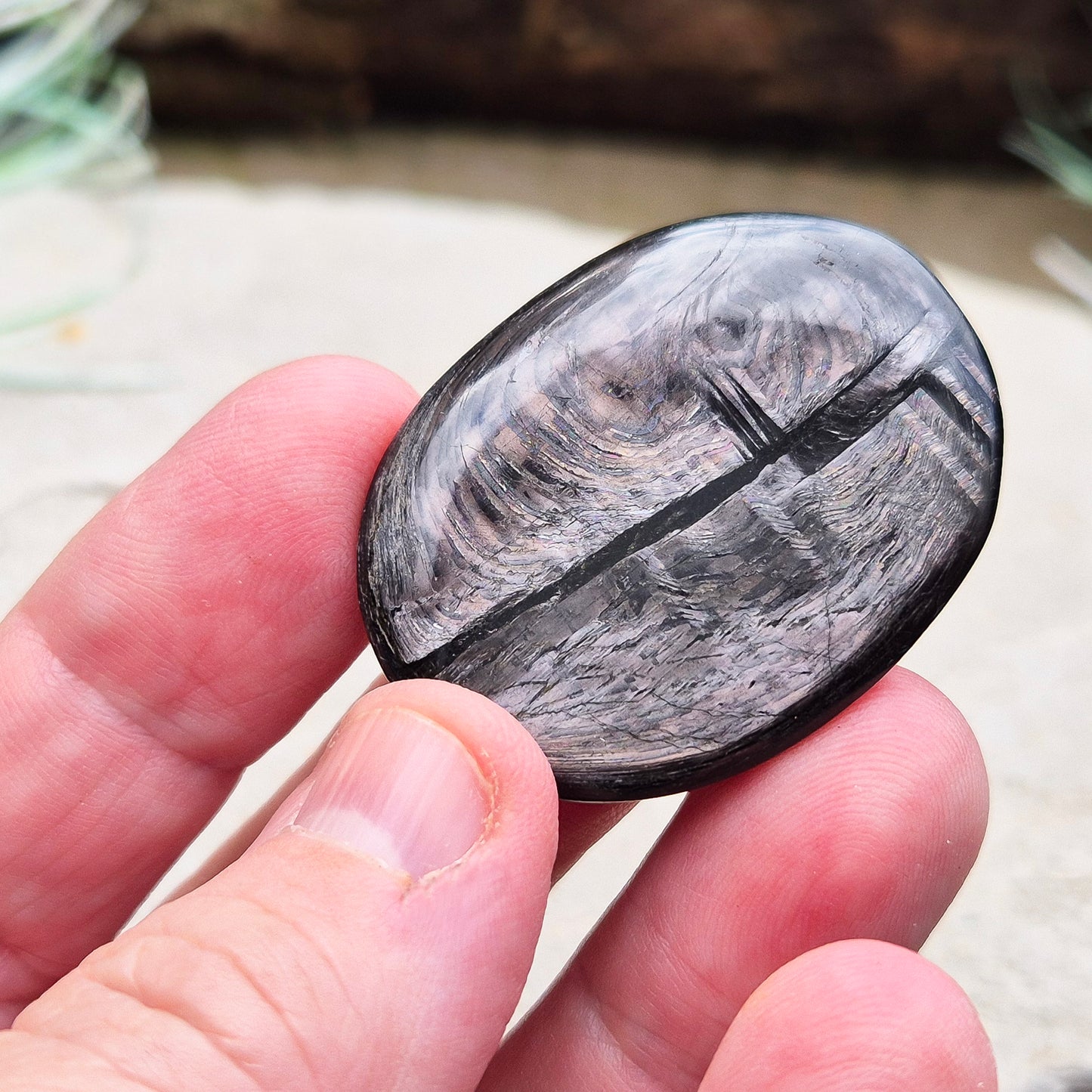 Violet Hypersthene is a rare and beautiful variation of the Hypersthene mineral. Known for its deep, velvety violet hues that shimmer in the light. This stone originates from Quebec's Labrador Trough, also known as the New Quebec Orogen, Canada. 