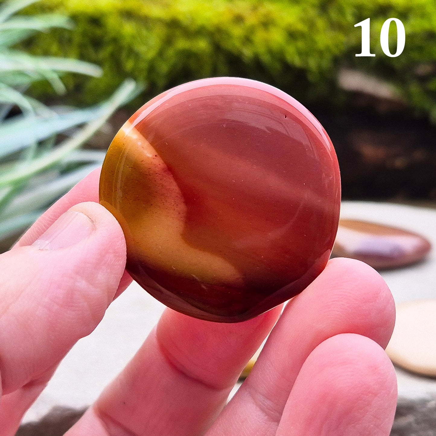 Mookaite Crystal Palm Stone. From Mooka Creek Region, Western Australia. Lovely variety of colours available in these palm stones, just choose the one you like.