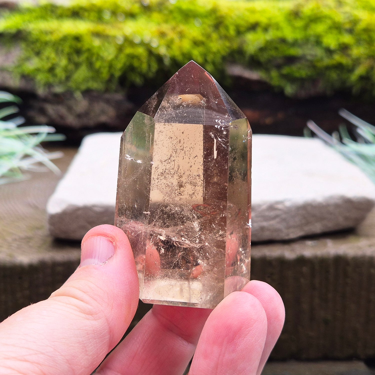 Smoky quartz crystal, a natural gemstone promoting emotional balance and clarity, ideal for meditation and crystal healing.