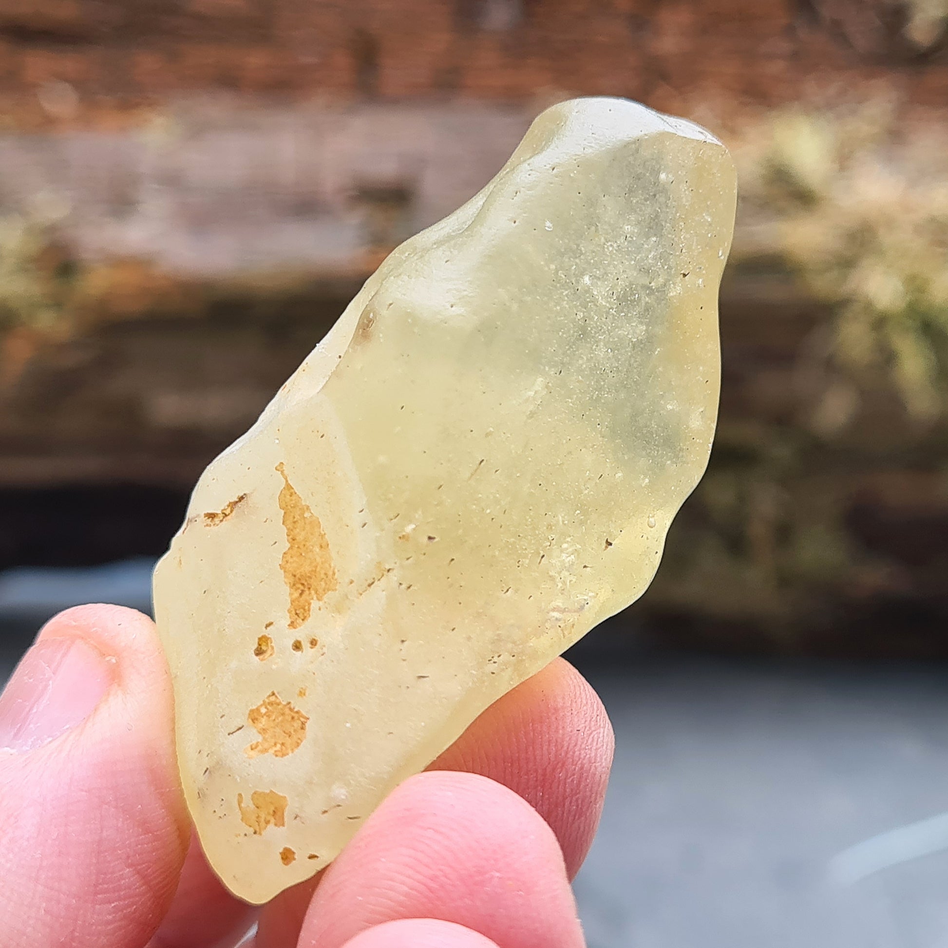 Libyan Desert Glass AAA quality. Natural desert tektite from Egypt/Libya border, associated with vitality, confidence and new beginnings.