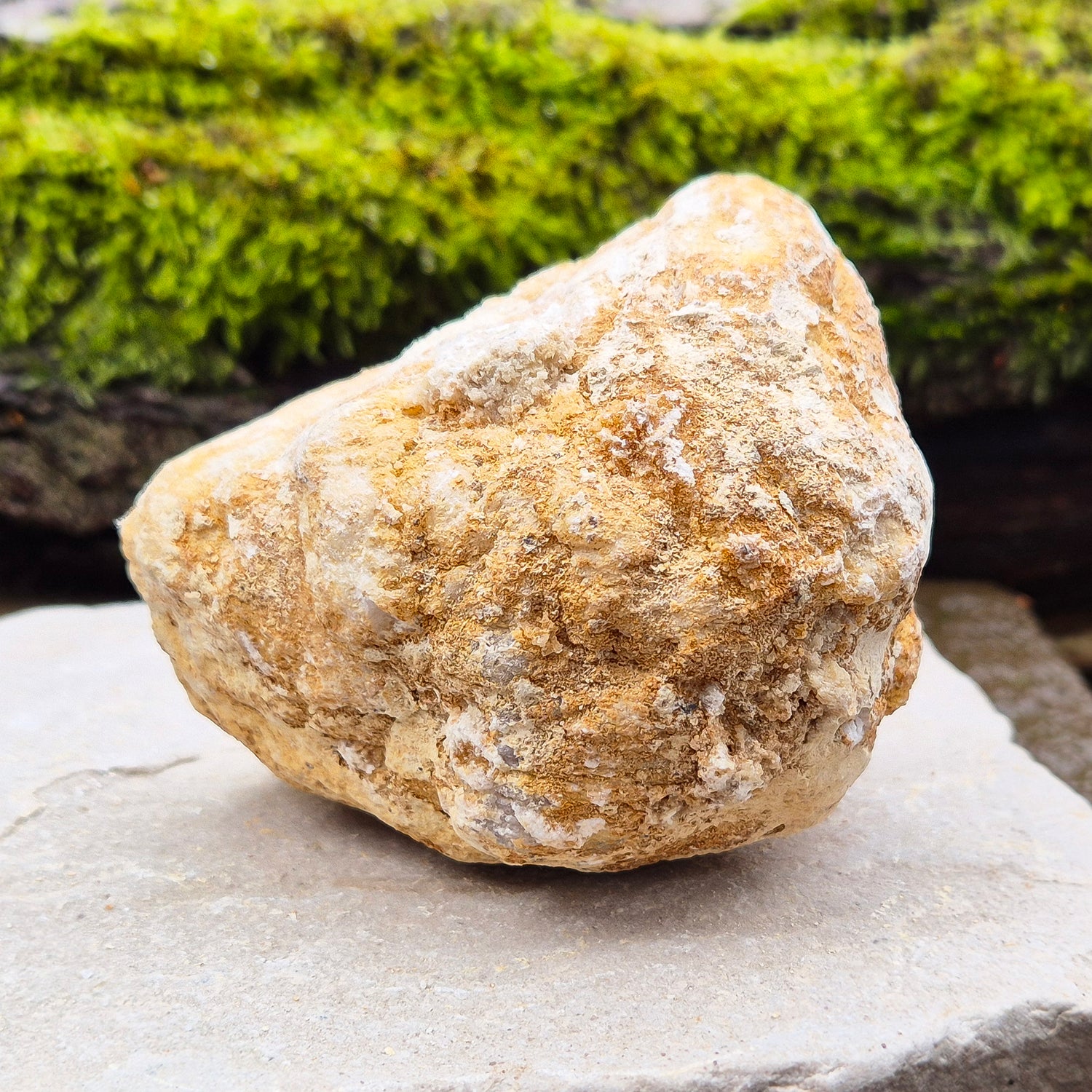 White Quartz Crystal Geode Half, from Morocco. Jam packed with lovely sparkling white quartz crystal formations. It can sit on its own on an even surface.