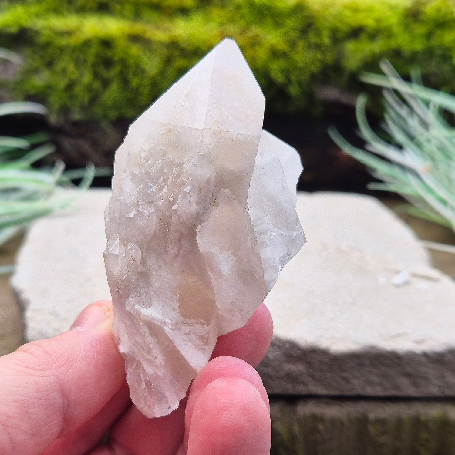 Candle Quartz Crystal Point or Celestial Candle Quartz Point or Pineapple Quartz from Madagascar. 