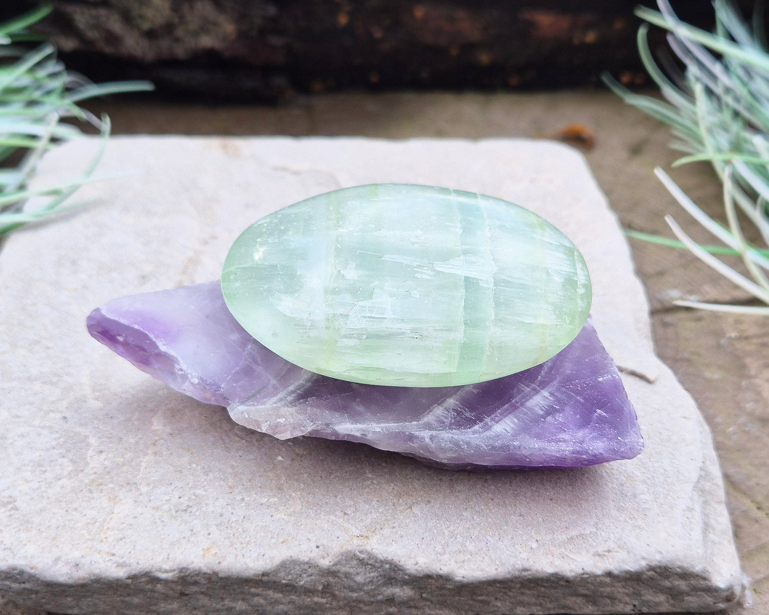 Chevron Amethyst Crystal Platform. I love how this crystal shows the natural beauty of purple Amethyst and white Quartz in a banded pattern. 