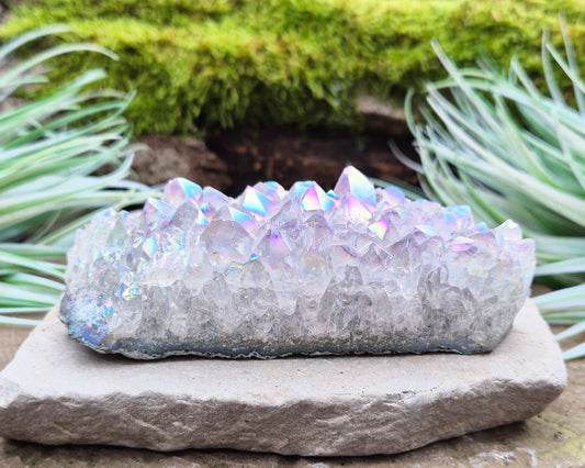 Aura Amethyst Cluster, Angel Aura Amethyst Crystal