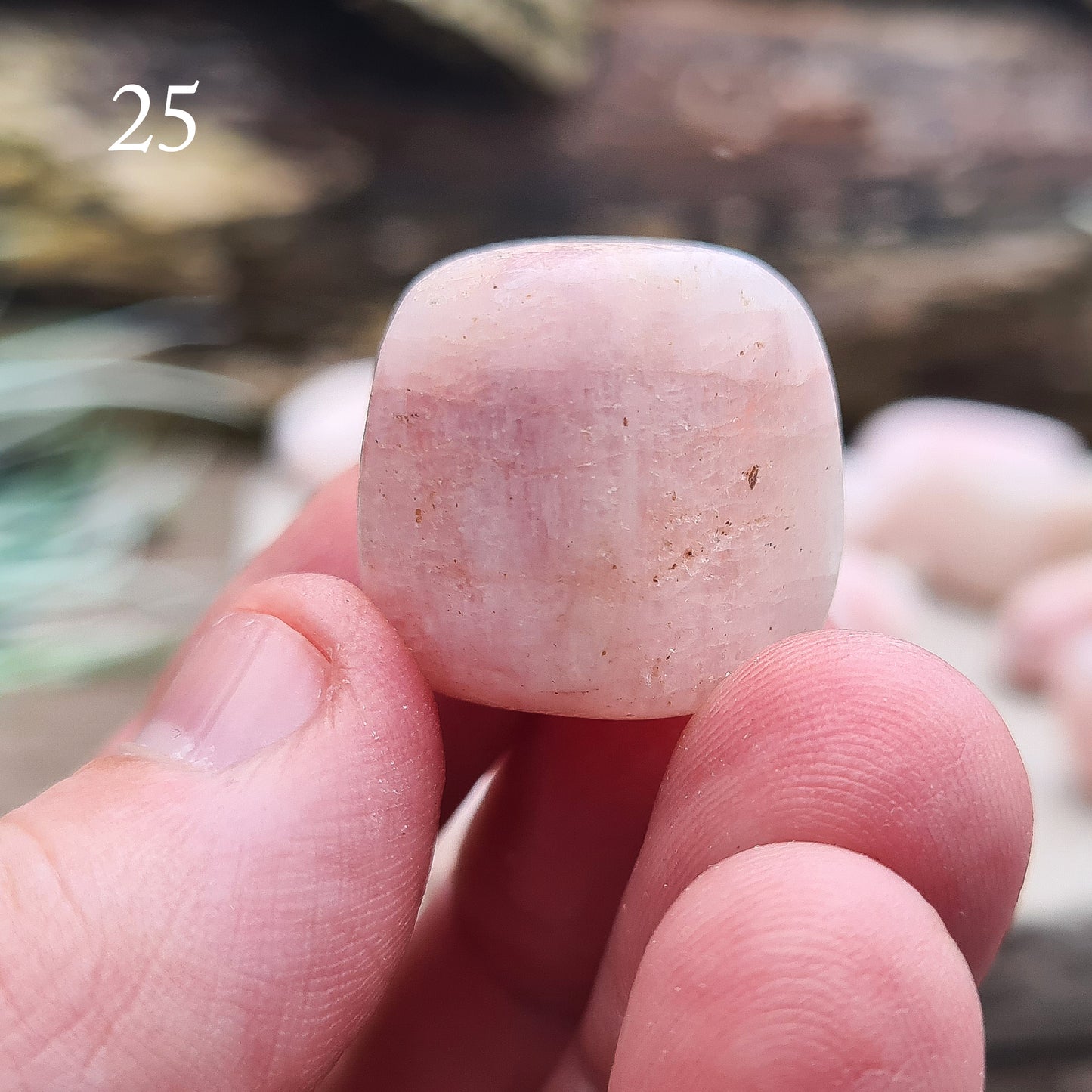 Petalite (Pink) Crystal Tumble Stones, 19 - 23