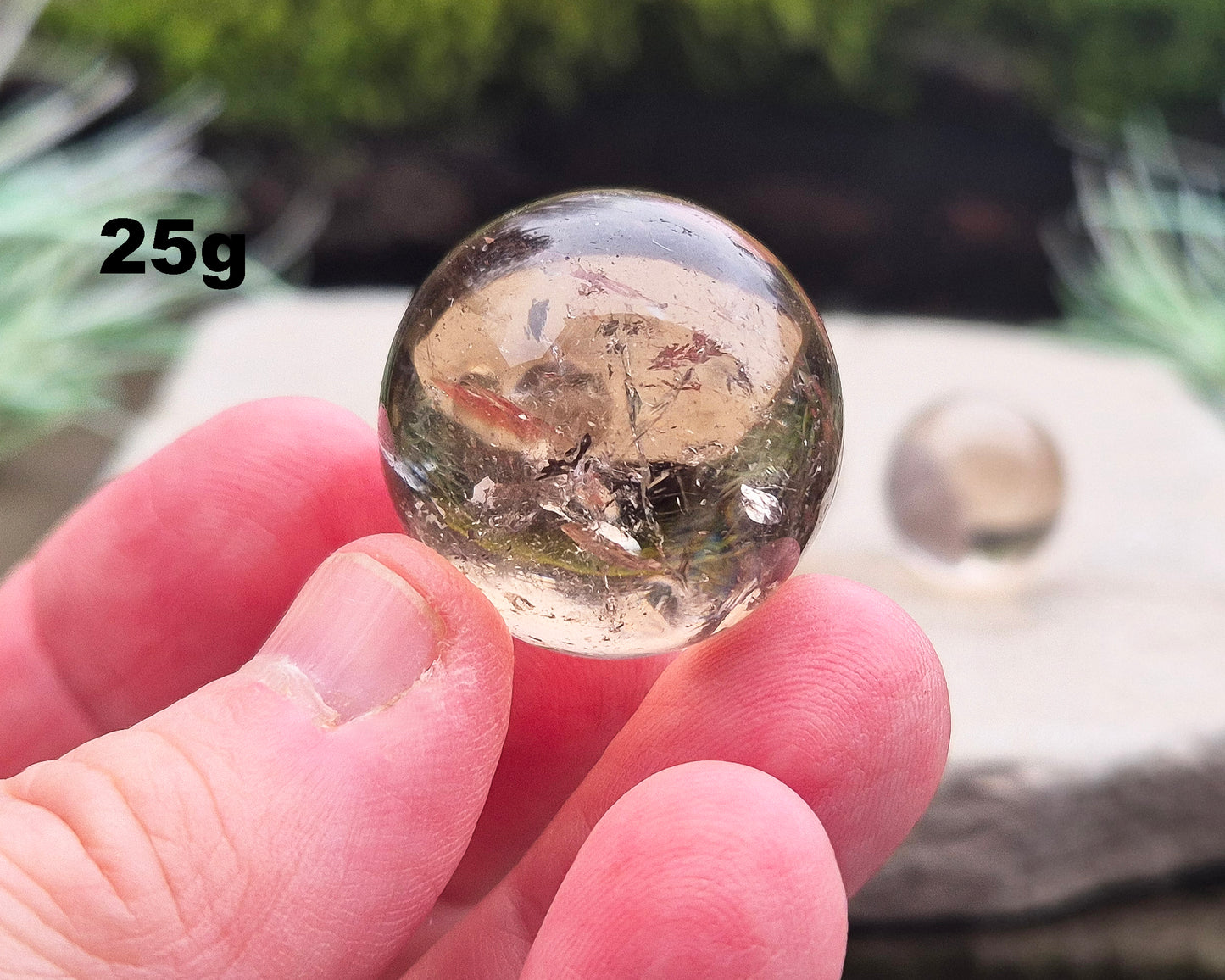 Smoky Quartz Sphere, Smoky Quartz Crystal Ball, Mini Sphere. Natural Smoky Quartz not Irradiated. Really nice clarity. Does not include a stand.