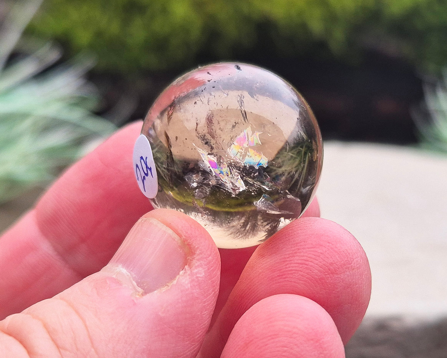 Smoky Quartz Sphere, Smoky Quartz Crystal Ball, Mini Sphere. Natural Smoky Quartz not Irradiated. Really nice clarity. Does not include a stand.