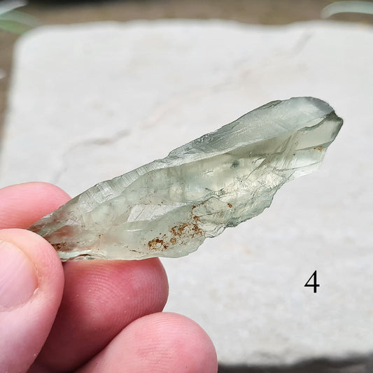 Natural Prasiolite Green Quartz, Heart Chakra Healing Crystal for Emotional Balance & Growth