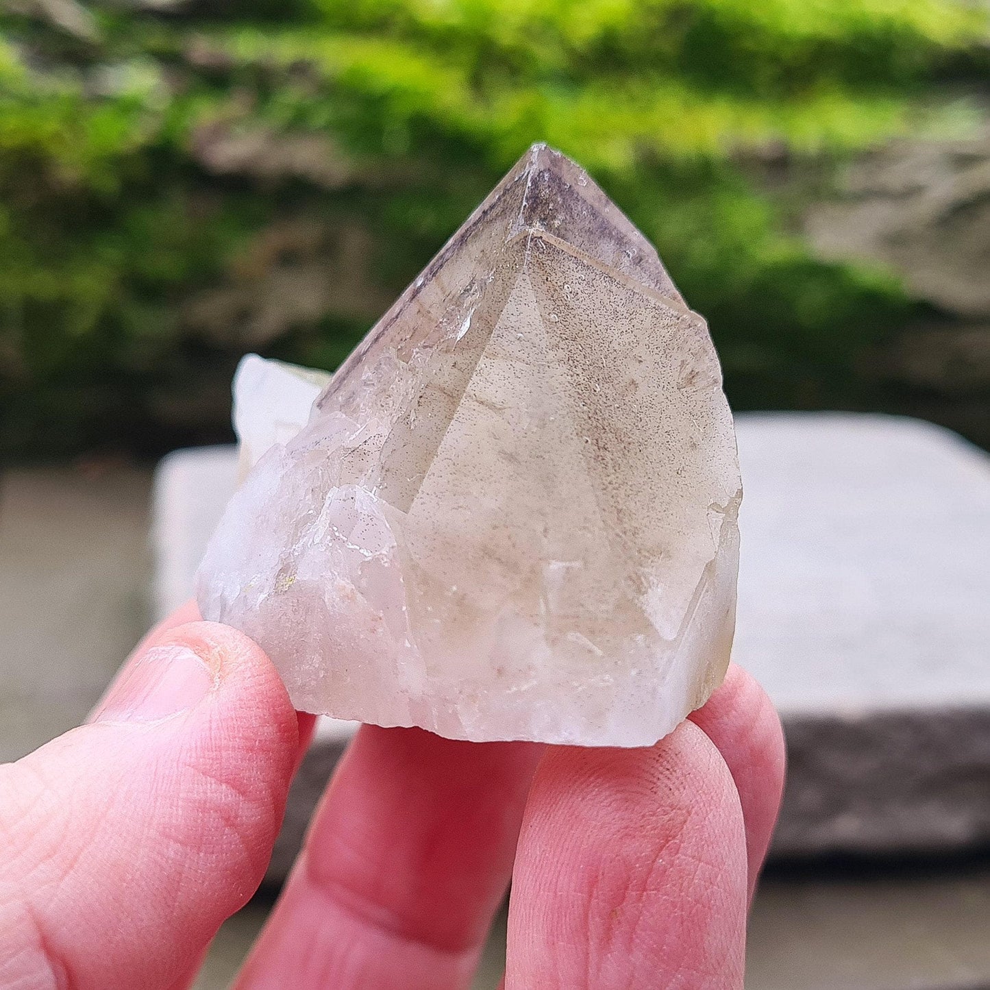 Ametrine with Hematite Standing Point | Clarity, Creativity & Energetic Protection