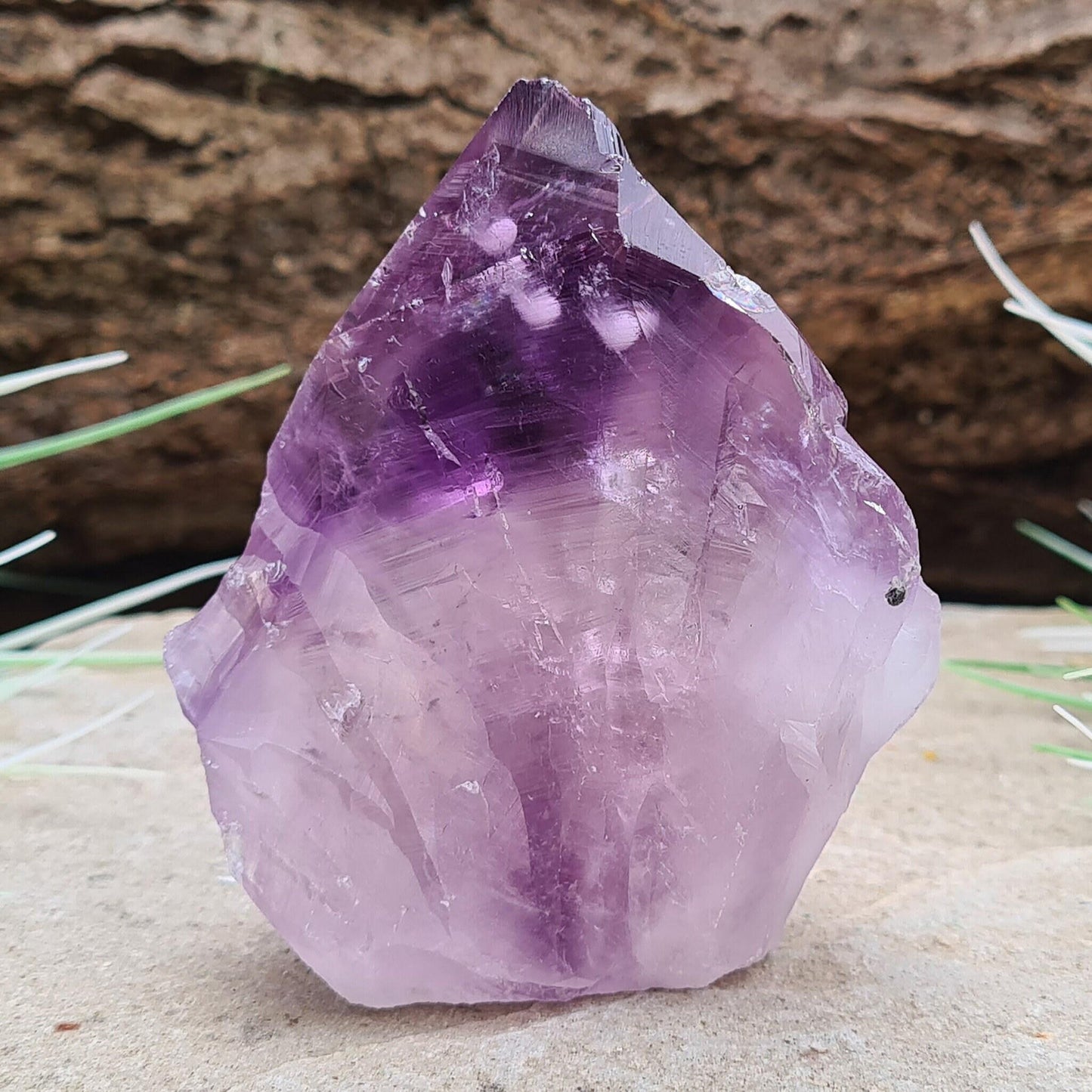 Amethyst Standing Point, Brazilian Amethyst Crystal, Calm, Peace, Spiritual Growth, & Emotional Healing