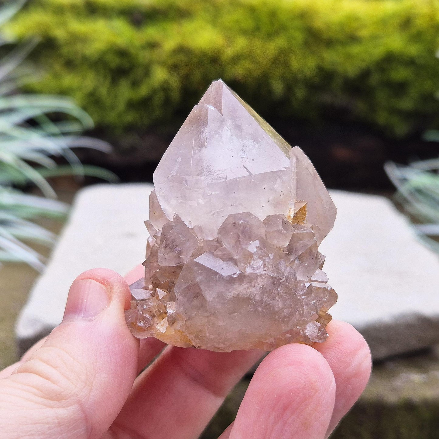 Spirit Quartz Crystal Cluster, Fairy Quartz, Drusy Quartz