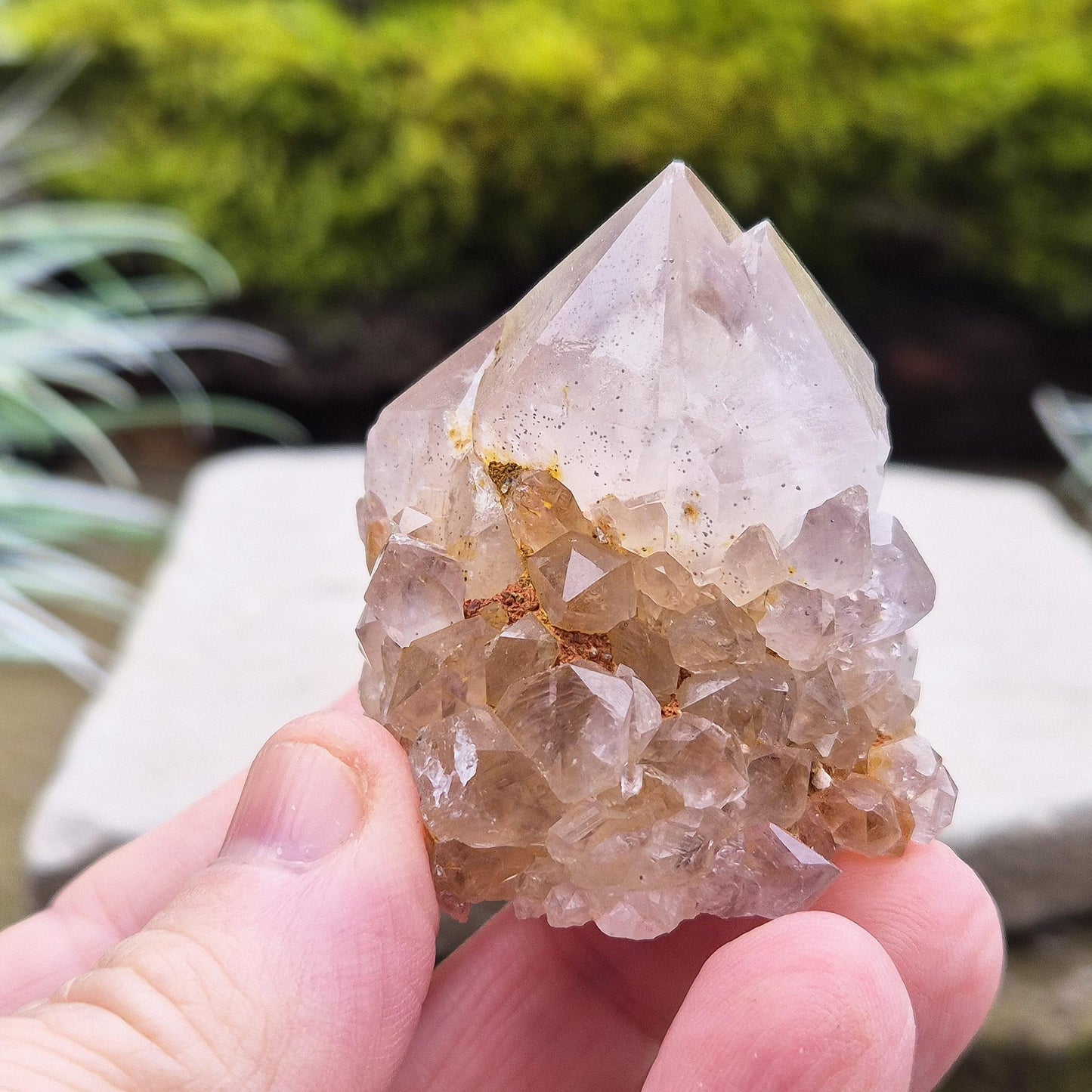 Spirit Quartz Crystal Cluster, Fairy Quartz, Drusy Quartz