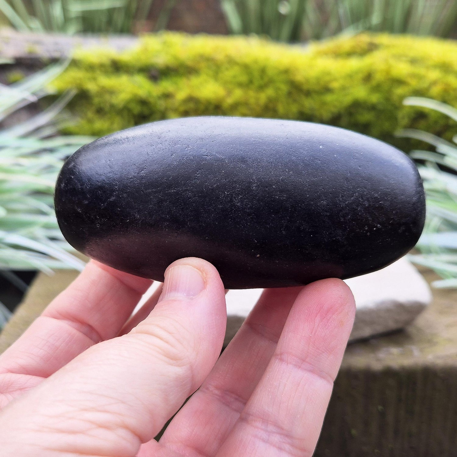 Black Shiva Lingham. These rare stones, found only in India’s sacred Narmada River, are naturally shaped and smoothed over thousands of years by the river’s currents.