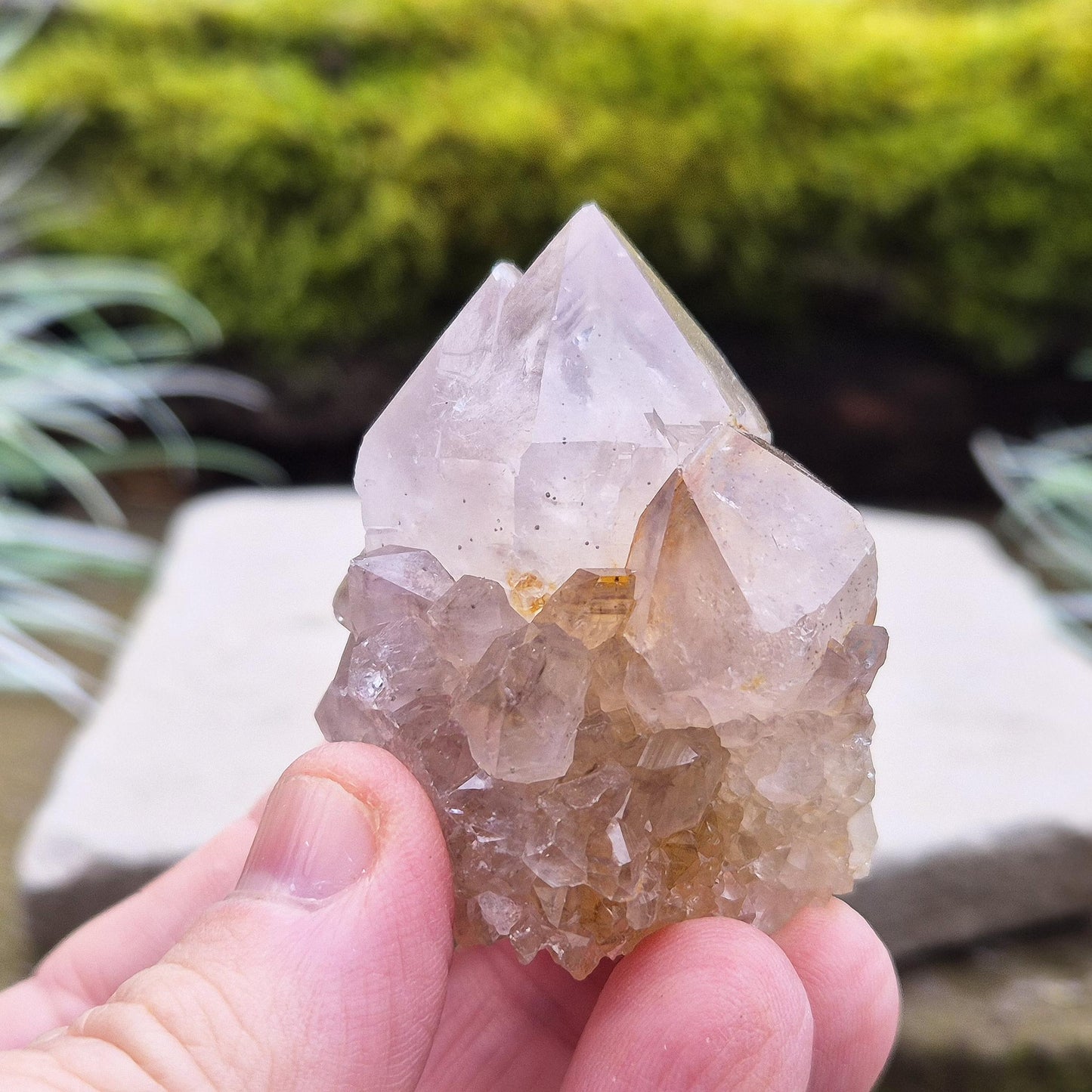 Spirit Quartz Crystal Cluster, Fairy Quartz, Drusy Quartz